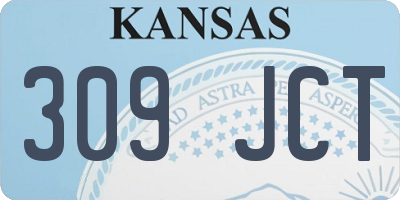 KS license plate 309JCT
