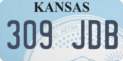 KS license plate 309JDB