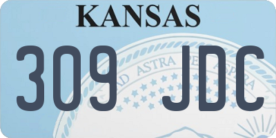 KS license plate 309JDC