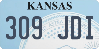 KS license plate 309JDI