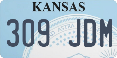 KS license plate 309JDM