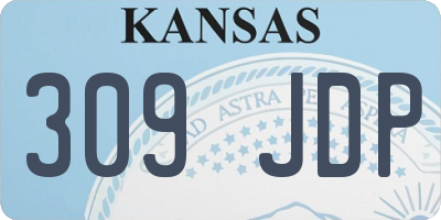 KS license plate 309JDP