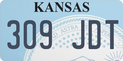 KS license plate 309JDT