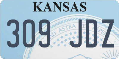 KS license plate 309JDZ
