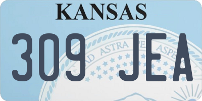 KS license plate 309JEA