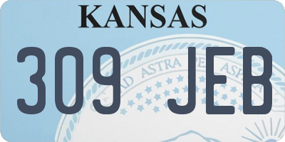 KS license plate 309JEB