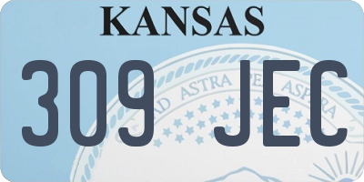 KS license plate 309JEC