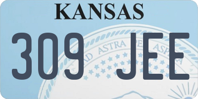 KS license plate 309JEE