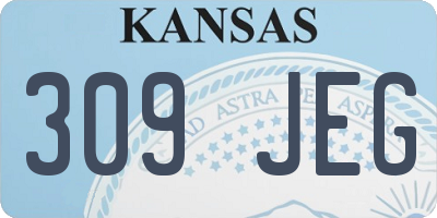 KS license plate 309JEG