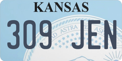 KS license plate 309JEN