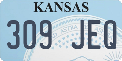 KS license plate 309JEQ