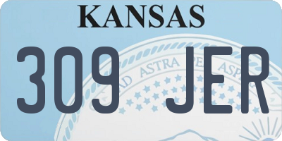KS license plate 309JER