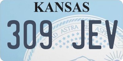 KS license plate 309JEV