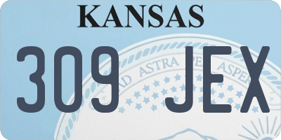 KS license plate 309JEX