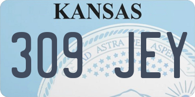 KS license plate 309JEY