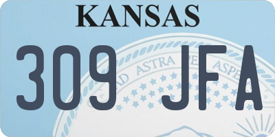 KS license plate 309JFA