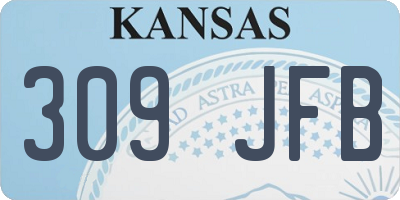 KS license plate 309JFB