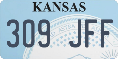 KS license plate 309JFF