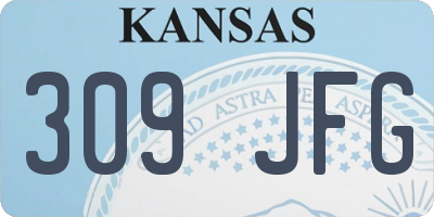 KS license plate 309JFG