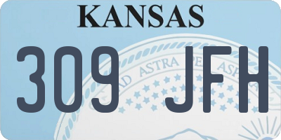 KS license plate 309JFH