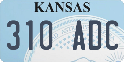 KS license plate 310ADC