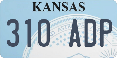 KS license plate 310ADP