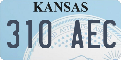 KS license plate 310AEC