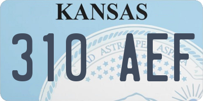 KS license plate 310AEF