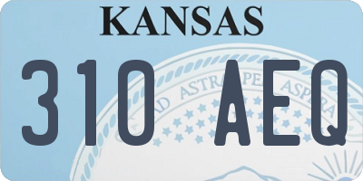 KS license plate 310AEQ