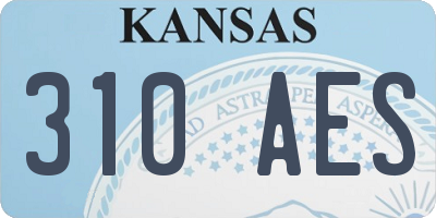 KS license plate 310AES