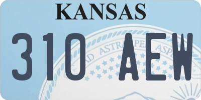 KS license plate 310AEW