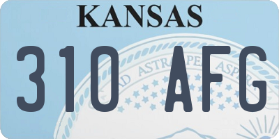 KS license plate 310AFG