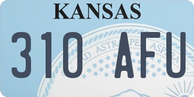 KS license plate 310AFU