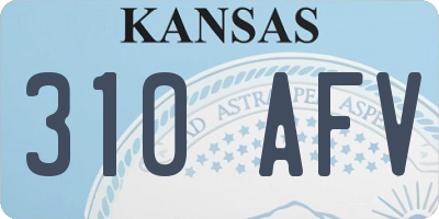 KS license plate 310AFV