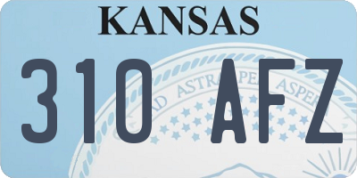 KS license plate 310AFZ