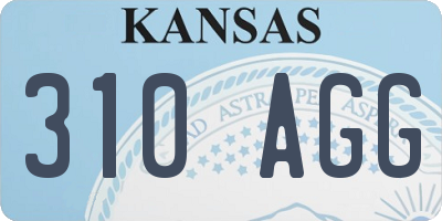 KS license plate 310AGG