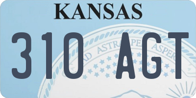 KS license plate 310AGT