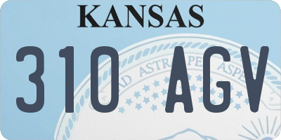 KS license plate 310AGV