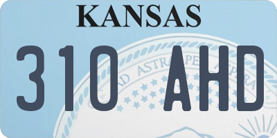 KS license plate 310AHD