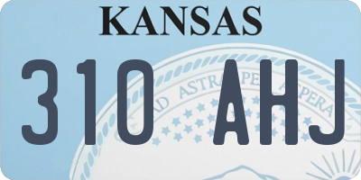 KS license plate 310AHJ