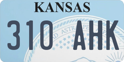 KS license plate 310AHK