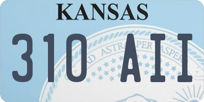 KS license plate 310AII