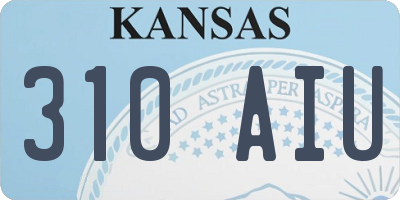 KS license plate 310AIU