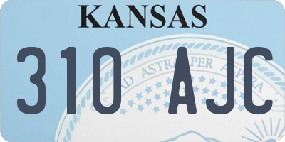KS license plate 310AJC