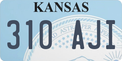 KS license plate 310AJI