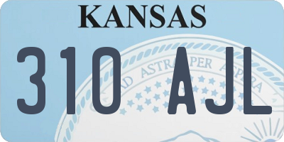 KS license plate 310AJL