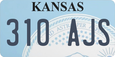 KS license plate 310AJS