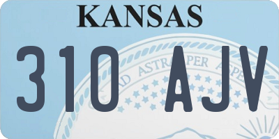 KS license plate 310AJV