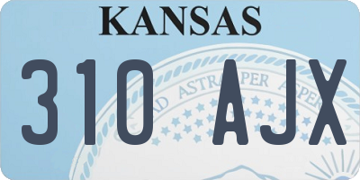 KS license plate 310AJX