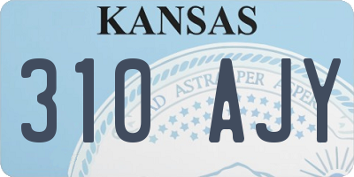 KS license plate 310AJY